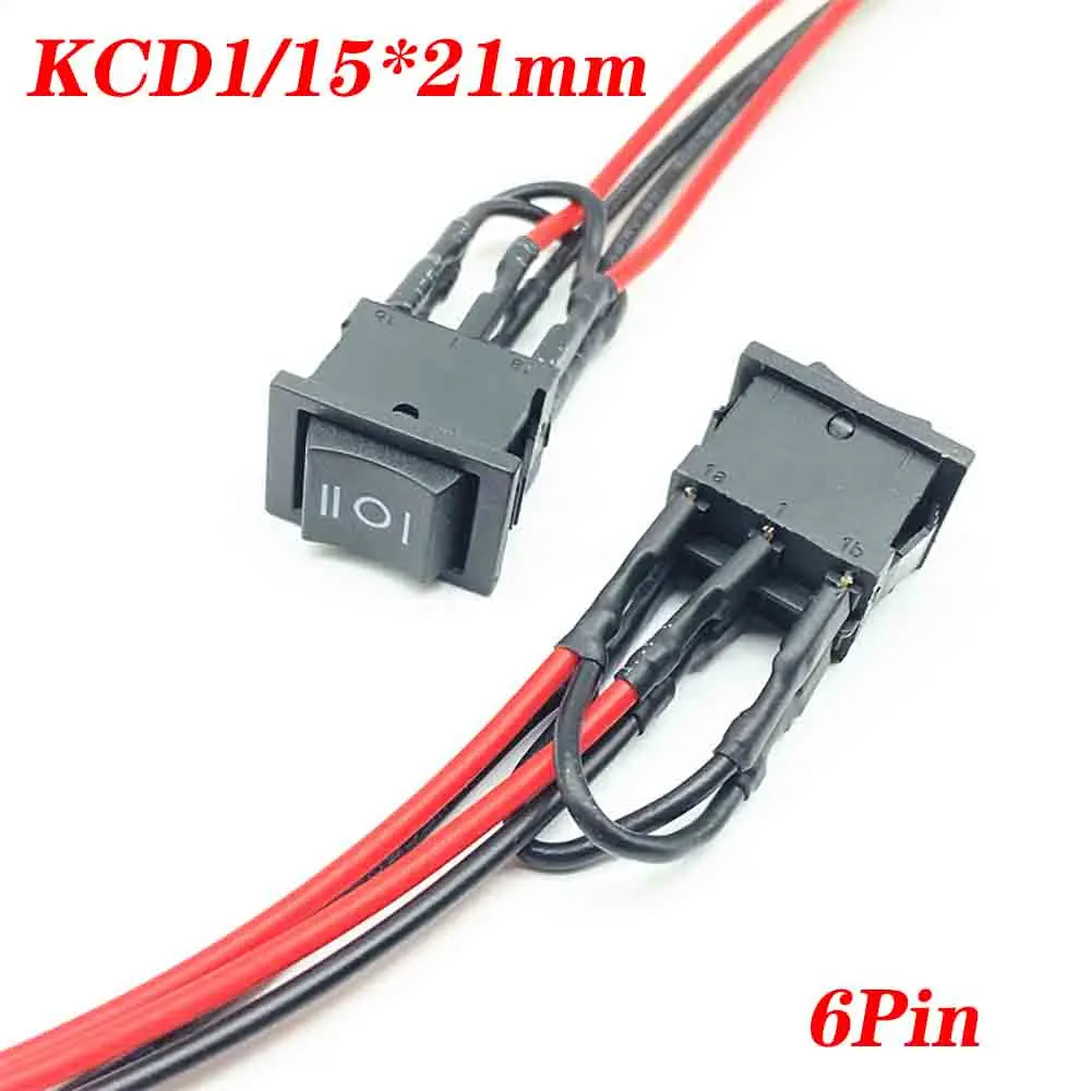 1pcs 6A/250V 10A/125V 6 Pin 21*15 mm 2 Position 3Position Boat Rocker Switch on off Switch KCD1 Black 21x15mm AC 
1pcs 6A/250V 10A/125V 6 Pin 21*15 mm 2 Position 3Position Boat Rocker Switch on off Switch KCD1 Black 21x15mm AC