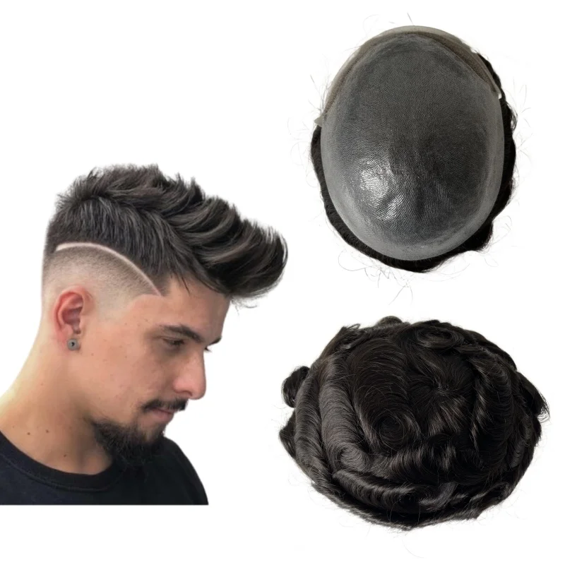 Brazilian Virgin Human Hair Systems #1b Natural Black Color 32mm Wave Unit Front Lace with PU Back 8x10 BIO Toupee for White Men
Brazilian Virgin Human Hair Systems #1b Natural Black Color 32mm Wave Unit Front Lace with PU Back 8x10 BIO Toupee for White Men