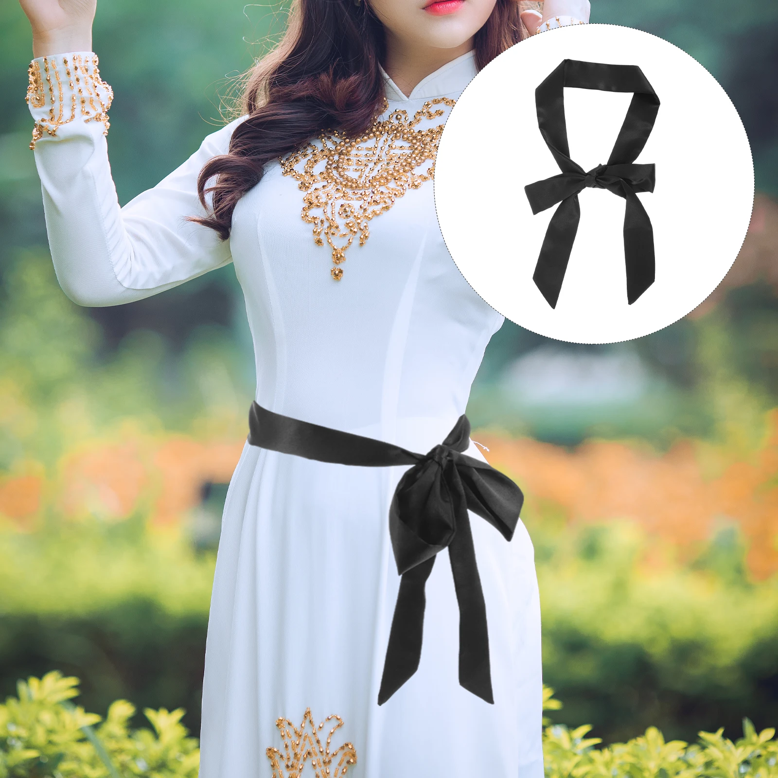 Silk Belt Dress Waist Sash Women Black Adjustable Tie Polyester Comfort Wide Band Slimming Universal Size Ribbon Dresses Fabric
Silk Belt Dress Waist Sash Women Black Adjustable Tie Polyester Comfort Wide Band Slimming Universal Size Ribbon Dresses Fabric