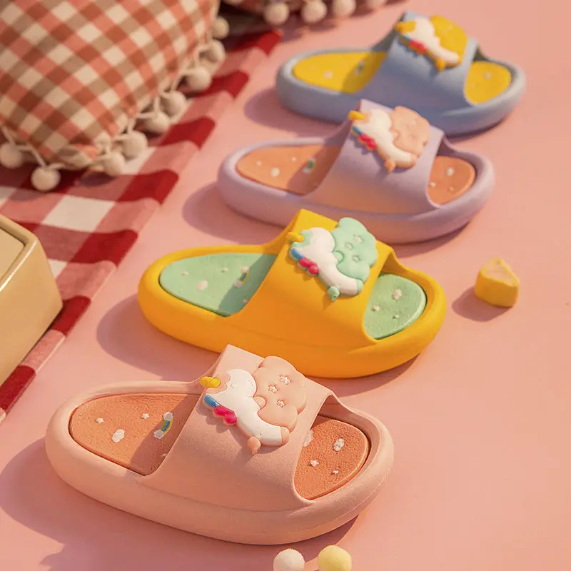 Summer Children's Slippers Cute Cartoon Rainbow Horse Unicorn Home Bath Children's CoolSlippersKids Soft Slides
Summer Children's Slippers Cute Cartoon Rainbow Horse Unicorn Home Bath Children's CoolSlippersKids Soft Slides