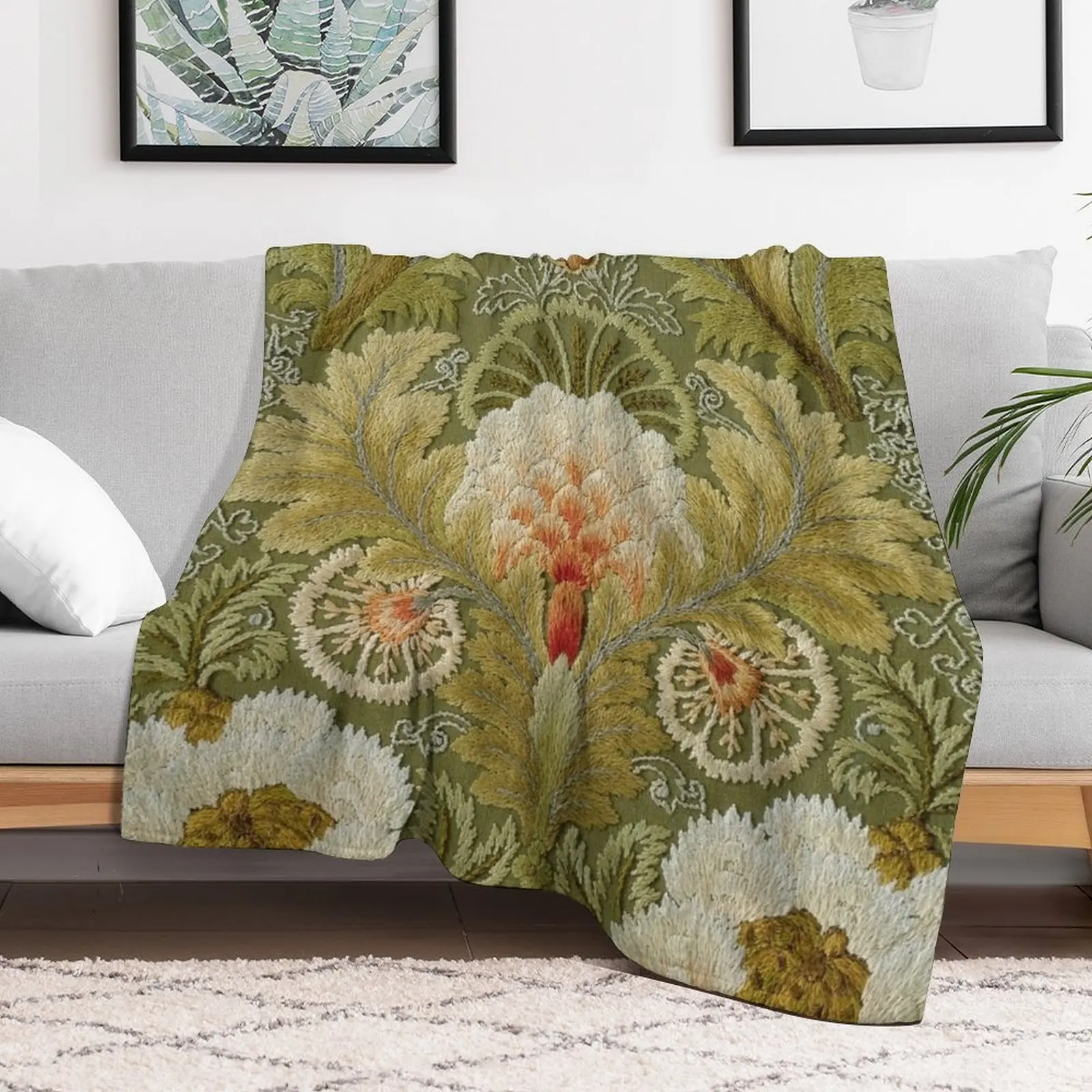 Silk Embroidery with Flowers and Leaves Throw Blanket Sofa Throw warm winter Large Blankets
Silk Embroidery with Flowers and Leaves Throw Blanket Sofa Throw warm winter Large Blankets