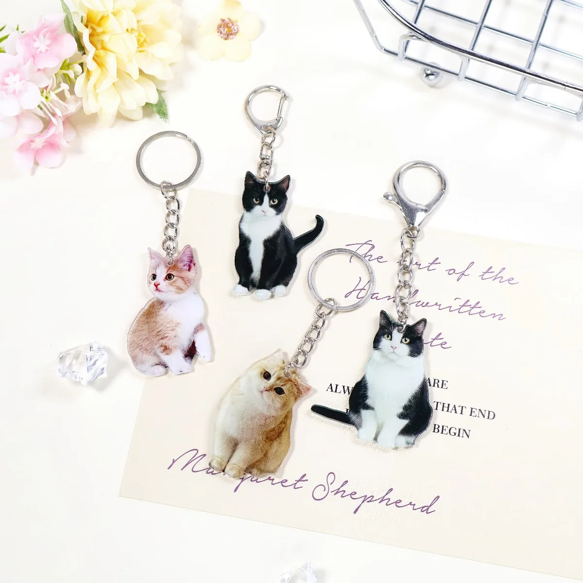Pet Cat Portrait Keyring Acrylic Kitten Charms Tuxedo Ginger Cat Design Car Key Backpack Ornament For Women Pet Owner
Pet Cat Portrait Keyring Acrylic Kitten Charms Tuxedo Ginger Cat Design Car Key Backpack Ornament For Women Pet Owner