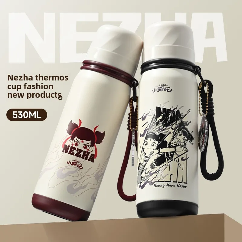 Nezha Thermal Mug Bullet Mug Large Capacity Thermal Insulation Keep Cold with Carrying Rope Convenient High Color Cartoon
Nezha Thermal Mug Bullet Mug Large Capacity Thermal Insulation Keep Cold with Carrying Rope Convenient High Color Cartoon