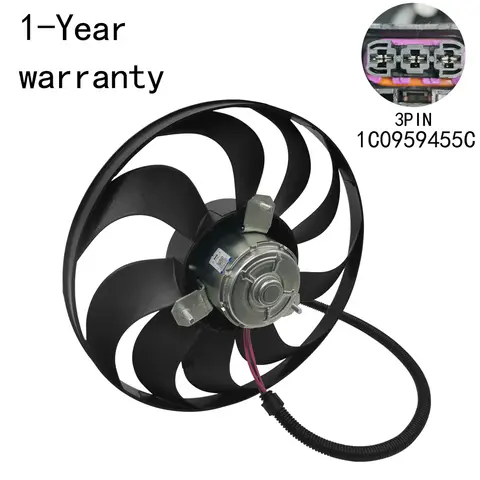 Electric fan For VW Bora Polo/Derby/Vento-IND Golf beetle Jetta Audi A3 S3 TT Skoda Fabia Octavia Seat Leon Toledo 1C0959455C