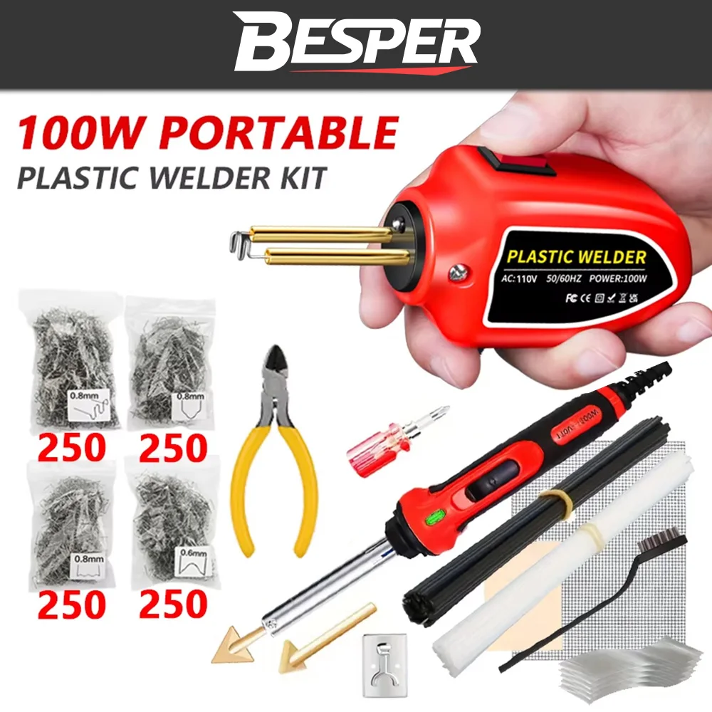 2in1 Plastic Welder+Soldering Iron Kit 100W Portable Auto Bumper Plastic Crack Repair Tool Weld Set With 1000 Pcs Welding Nail
2in1 Plastic Welder+Soldering Iron Kit 100W Portable Auto Bumper Plastic Crack Repair Tool Weld Set With 1000 Pcs Welding Nail