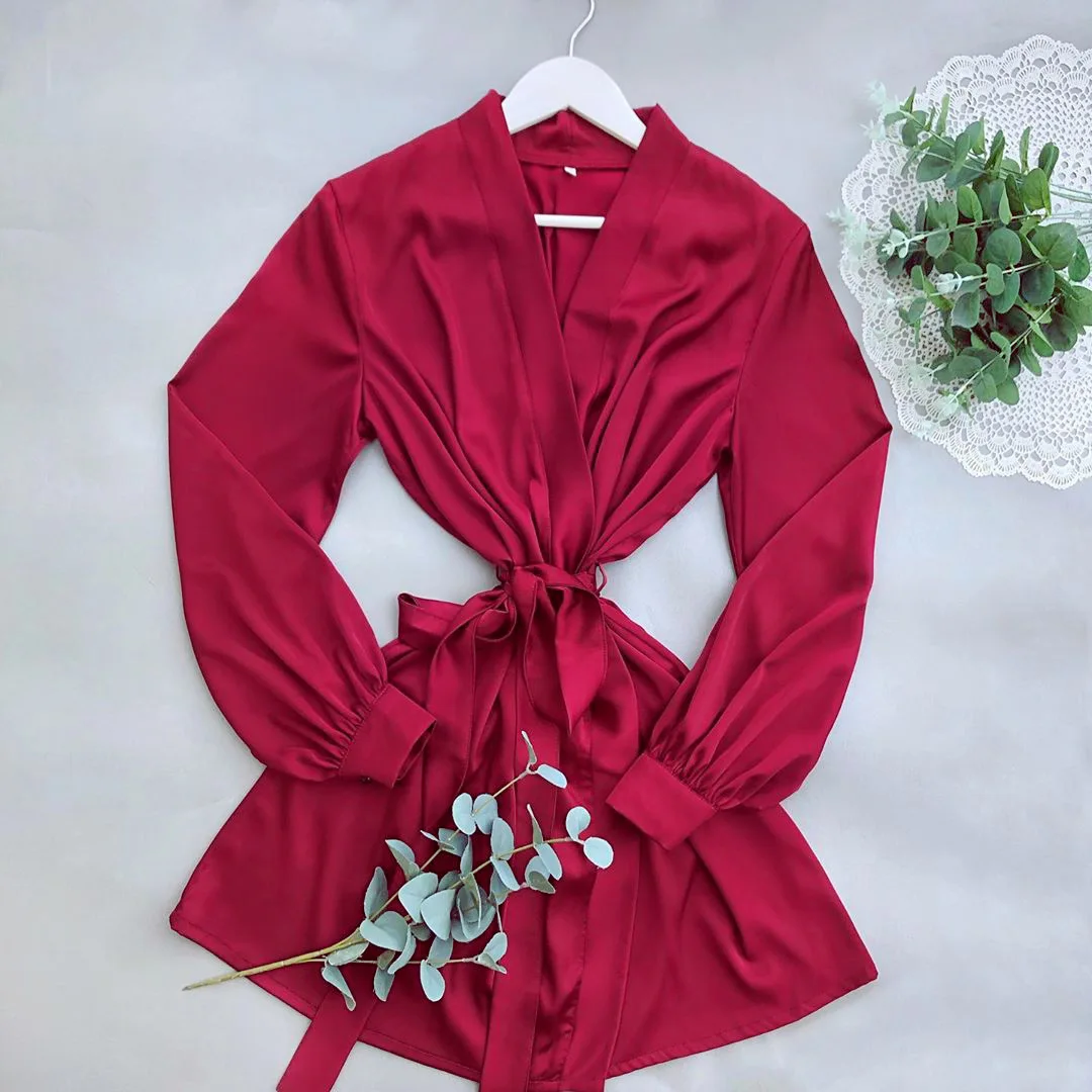 Sexy Kimono Sleep Dress Bridal Bridesmaid Bathrobe Gown Wedding Party Robe Lingerie Nightgown Home Dressing V-Neck Nightdress
Sexy Kimono Sleep Dress Bridal Bridesmaid Bathrobe Gown Wedding Party Robe Lingerie Nightgown Home Dressing V-Neck Nightdress