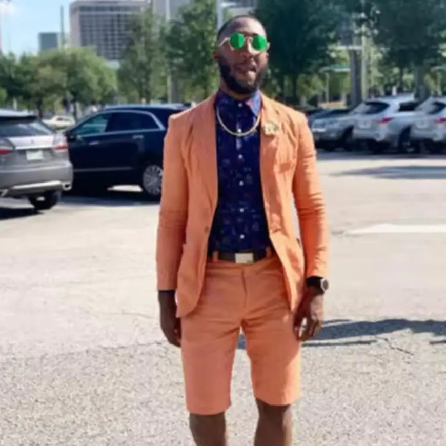 Latest Design Summer Orange Men Suit Jacket With Short Pants Set Summer Beach Groom Trajes De Hombr Cutsom Slim Fit 2 Piece Suit
Latest Design Summer Orange Men Suit Jacket With Short Pants Set Summer Beach Groom Trajes De Hombr Cutsom Slim Fit 2 Piece Suit