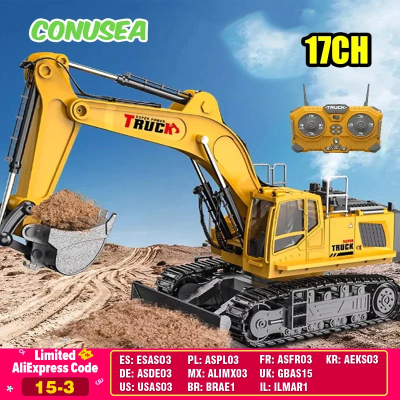 Rc Excavator Cars Trucks Alloy Bucket 17Channel Dumper Spray Truck 1/18 Simulation Engineering Electric Vehicles for Kids Boys
Rc Excavator Cars Trucks Alloy Bucket 17Channel Dumper Spray Truck 1/18 Simulation Engineering Electric Vehicles for Kids Boys