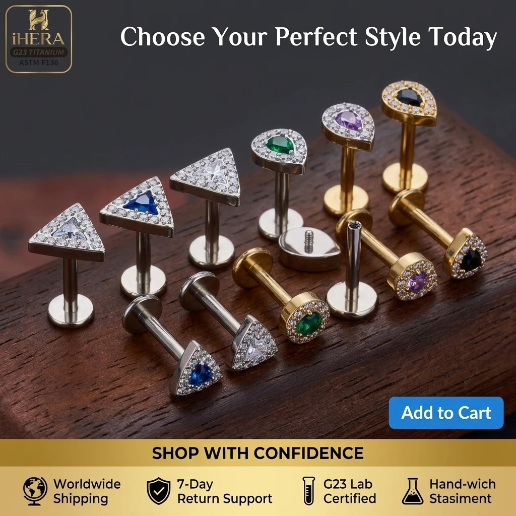 ASTM F136 Titanium Triangle Teardrop CZ Internally Threaded Labret Stud Lip Piercing Tragus Conch Earring Body Jewelry Lot
ASTM F136 Titanium Triangle Teardrop CZ Internally Threaded Labret Stud Lip Piercing Tragus Conch Earring Body Jewelry Lot