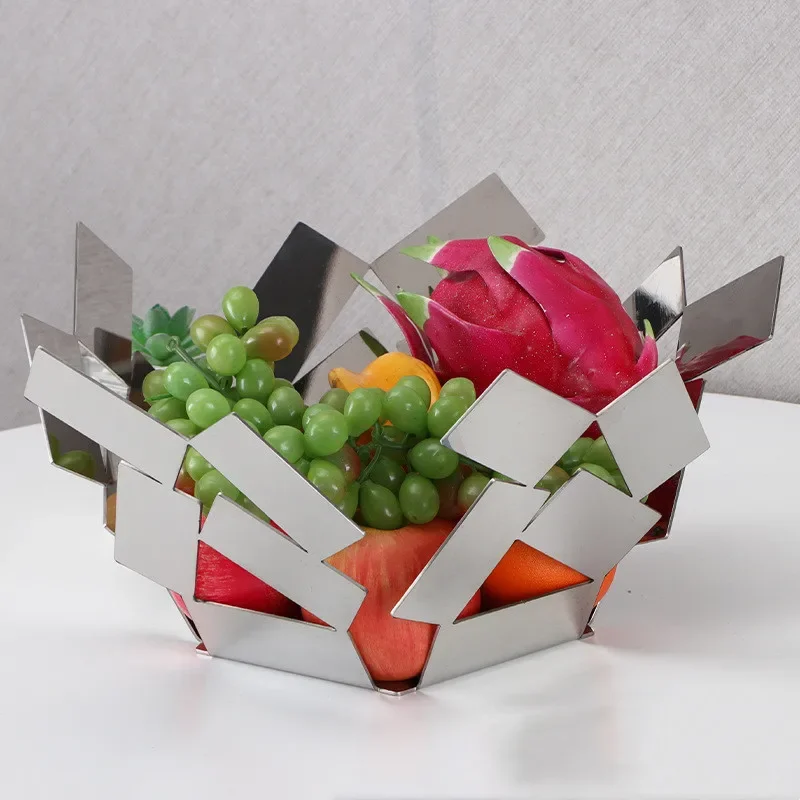 Geometric Splicing Design Stainless Steel Fruit Basket, Hollow Metal Fruit Tray, Kitchen and Living Room Decoration Storage Tray
Geometric Splicing Design Stainless Steel Fruit Basket, Hollow Metal Fruit Tray, Kitchen and Living Room Decoration Storage Tray