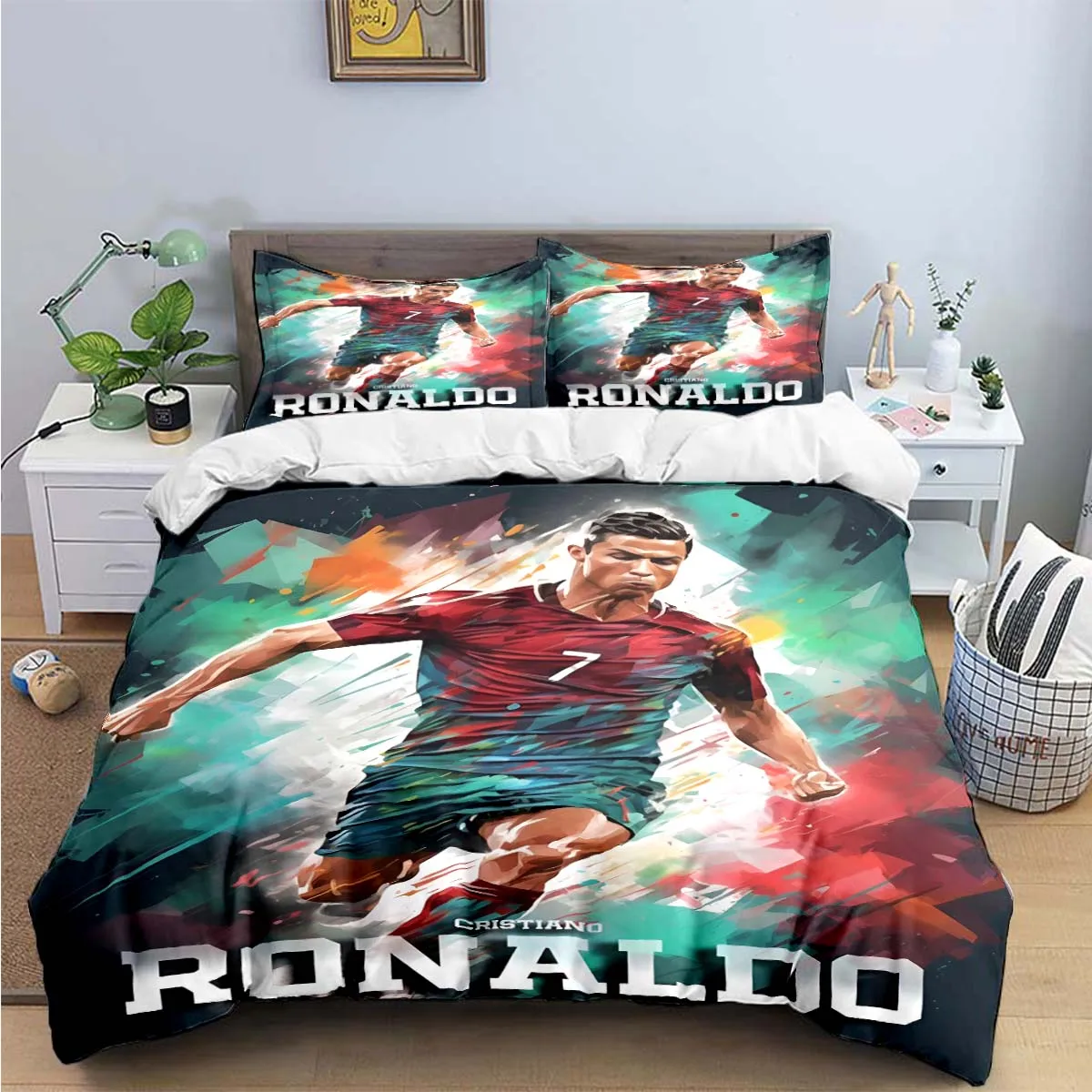 FashionFootball Star R-Ronaldo Printing Bedding Set Duvet Cover Comforter Bed Youth Kids Girl Boys Luxury Birthday Gift
FashionFootball Star R-Ronaldo Printing Bedding Set Duvet Cover Comforter Bed Youth Kids Girl Boys Luxury Birthday Gift