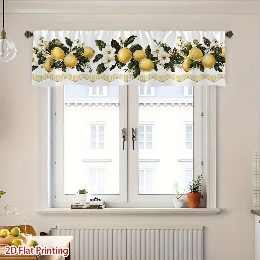 1pc Lemon-Themed Floral Valance Curtain with Pocket for Easy Rod Installation, for Kitchen, Living Room, Party, Art Deco Styled
1pc Lemon-Themed Floral Valance Curtain with Pocket for Easy Rod Installation, for Kitchen, Living Room, Party, Art Deco Styled