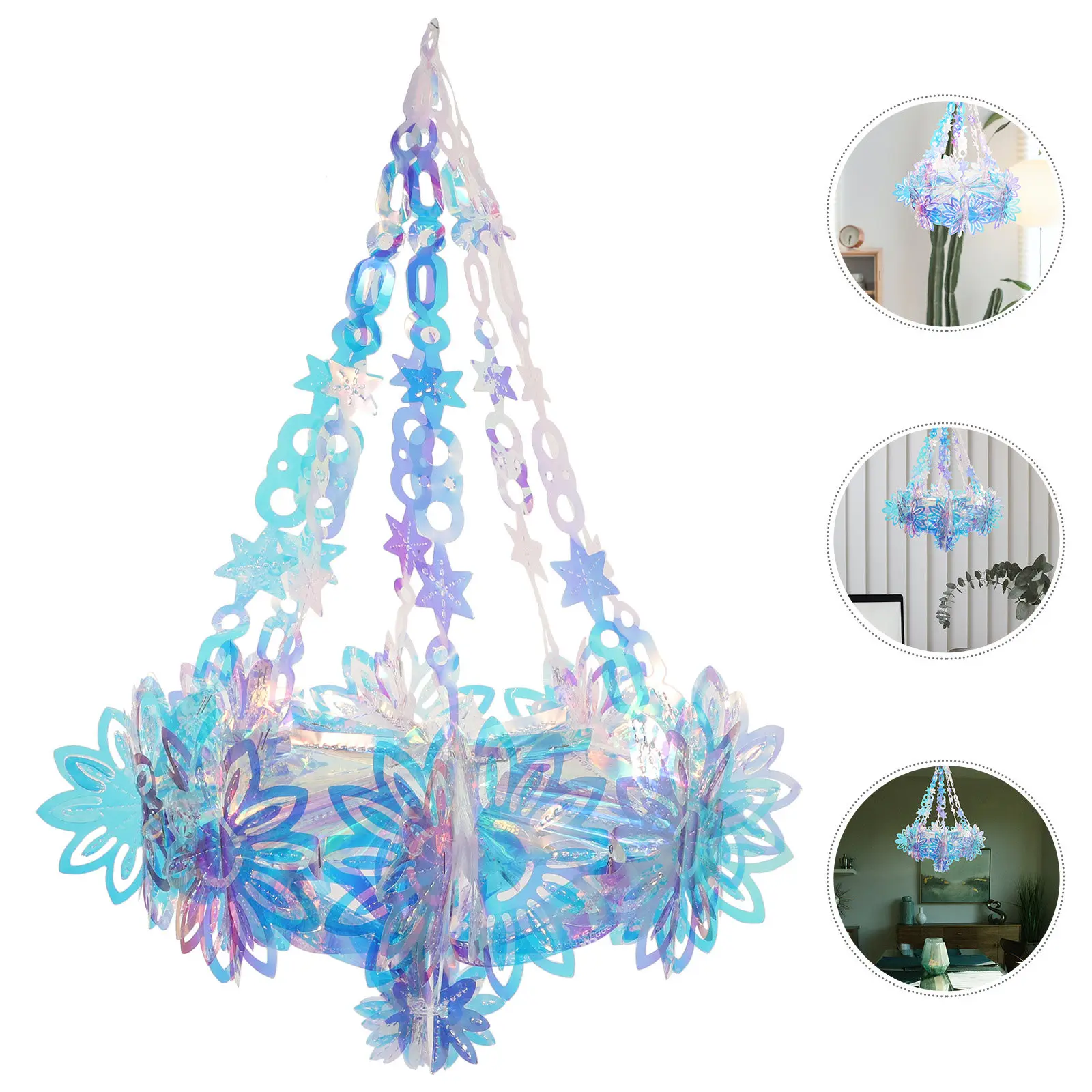 Glitter Iridescent Hanging Decoration Neon Film Ceiling Ornament Wedding Birthday Party Decor Rainbow Film Pendant Light
Glitter Iridescent Hanging Decoration Neon Film Ceiling Ornament Wedding Birthday Party Decor Rainbow Film Pendant Light