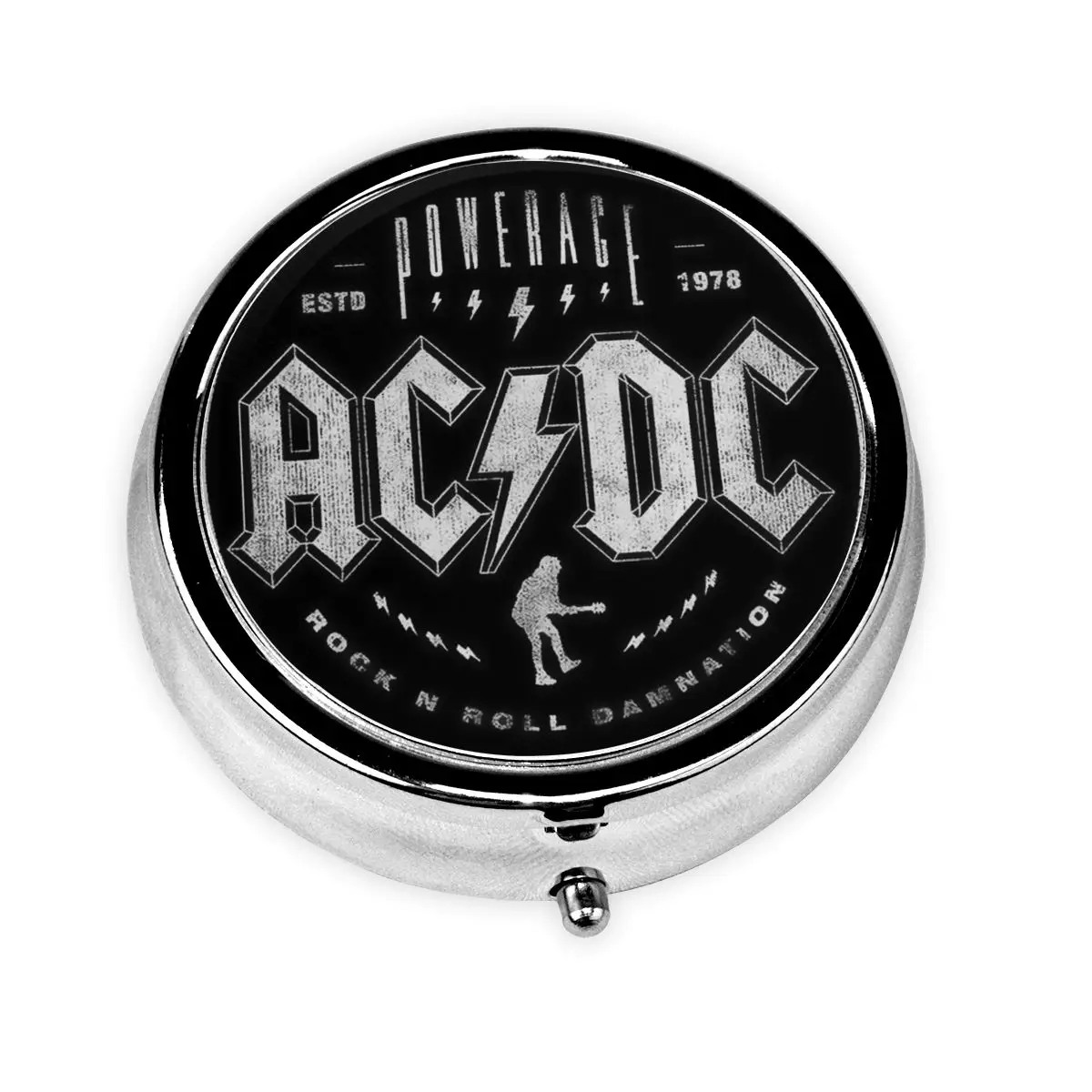 Vintage AC DC Logo Mini Portable Pill Cases for Pockets Heavy Metal Band Music Medicine Storage Case Pill Box For Travel
Vintage AC DC Logo Mini Portable Pill Cases for Pockets Heavy Metal Band Music Medicine Storage Case Pill Box For Travel
