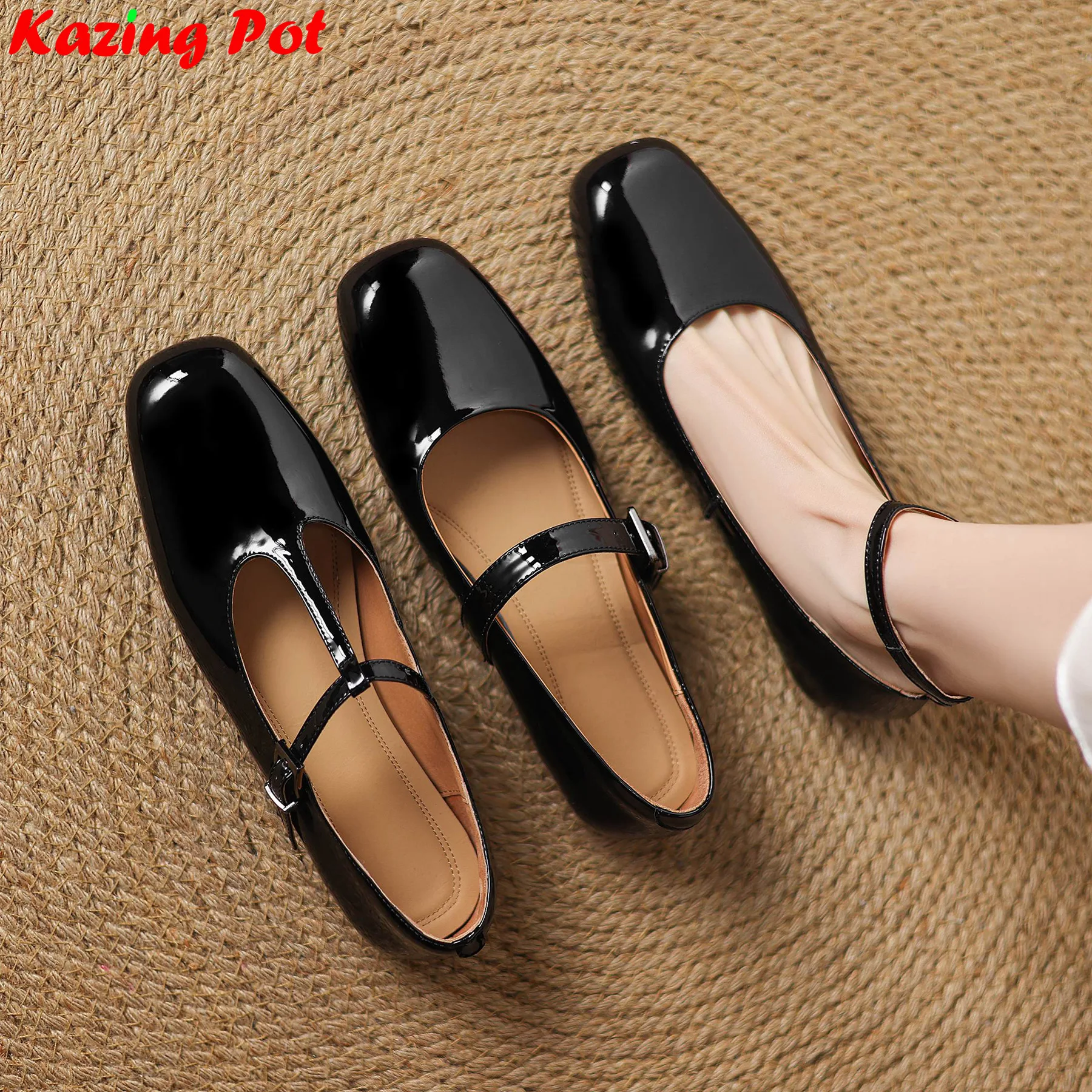 Krazing Pot Cow Leather Round Retro Concise Brand Spring Fall Shoes Beauty Lady Mary Janes Dating Casual Dress Dance Women Flats
Krazing Pot Cow Leather Round Retro Concise Brand Spring Fall Shoes Beauty Lady Mary Janes Dating Casual Dress Dance Women Flats