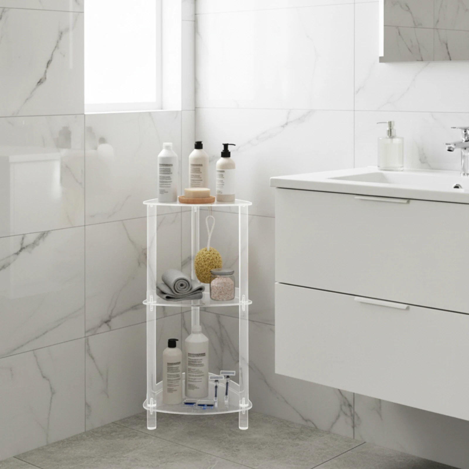 Shower Caddy, Bathroom Corner Shelf, Triangle Shower Organizer Stand, Acrylic Standing Shower Organizer Shelf, Shower Storage Stand, Corner Shower Rack, Bamboo Shower Corner Shelf, 3 Tier Shower Organizer Stand, No Drill Shower Organizer for Shampoo
Shower Caddy, Bathroom Corner Shelf, Triangle Shower Organizer Stand, Acrylic Standing Shower Organizer Shelf, Shower Storage Stand, Corner Shower Rack, Bamboo Shower Corner Shelf, 3 Tier Shower Organizer Stand, No Drill Shower Organizer for Shampoo