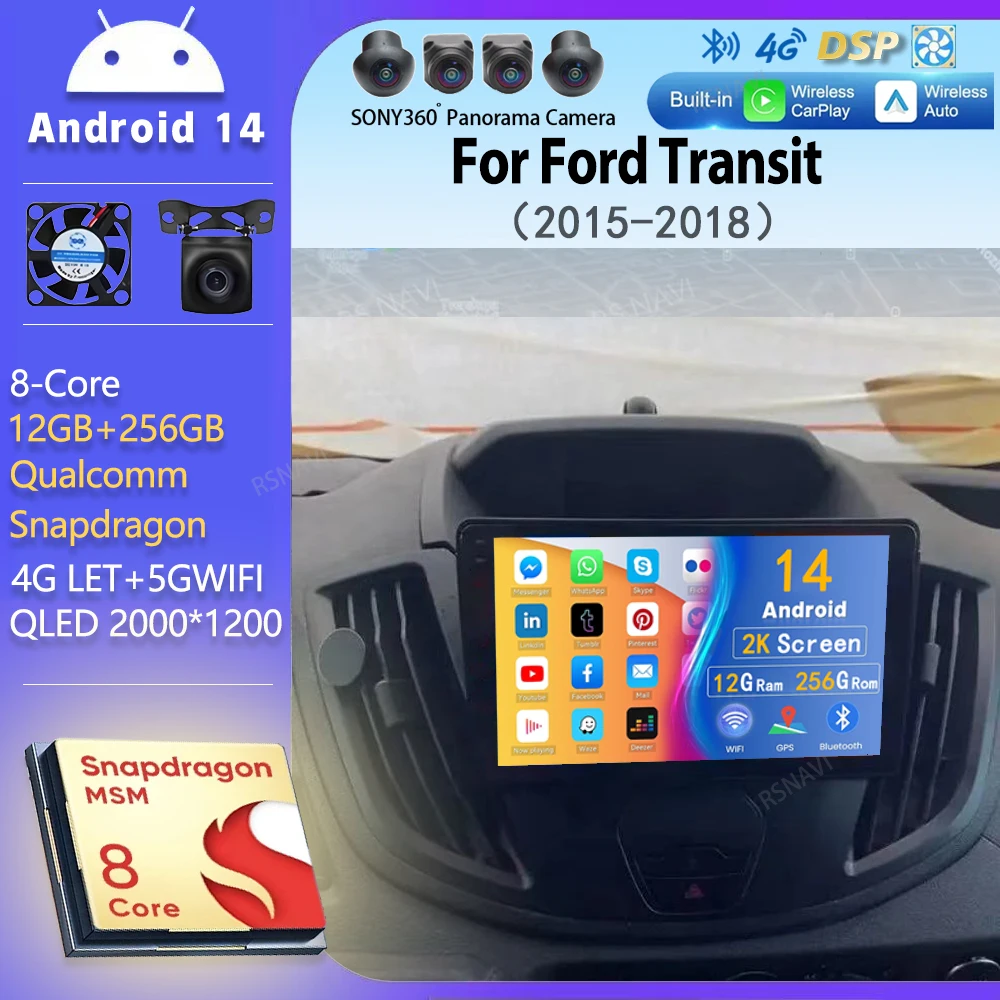 Android 14 Carplay Car Radio For Ford Transit 2015 2016 2017 2018 Navigation GPS Multimedia Player stereo wifi+4G video Auto DVD
Android 14 Carplay Car Radio For Ford Transit 2015 2016 2017 2018 Navigation GPS Multimedia Player stereo wifi+4G video Auto DVD