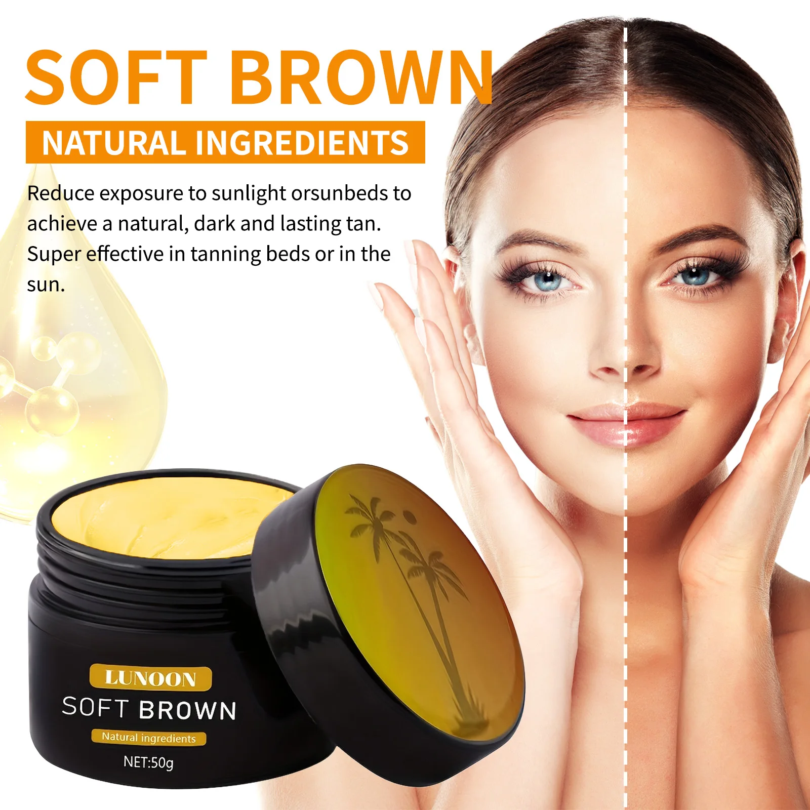 LUNOON SOFT BROWN 50 г Натуральный бальзам для самозагара – безопасный для всех типов кожи, быстрый и ровный загар, химикаты без сухаря
LUNOON SOFT BROWN 50 г Натуральный бальзам для самозагара – безопасный для всех типов кожи, быстрый и ровный загар, химикаты без сухаря