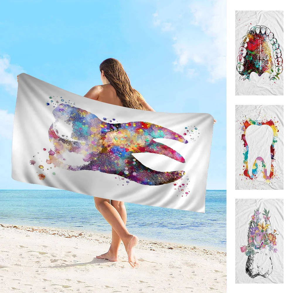 Watercolor Tooth Anatomy Floral Dentist Beach Towel Cartoon Cute Summer Bath Pool Beach Towel Microfiber Absorbent For Travel
Watercolor Tooth Anatomy Floral Dentist Beach Towel Cartoon Cute Summer Bath Pool Beach Towel Microfiber Absorbent For Travel