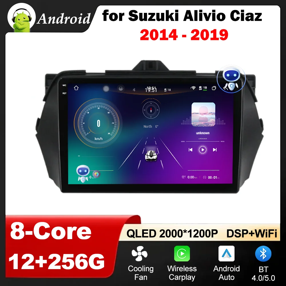 GPS Navigation Android OS for Suzuki Alivio Ciaz 2014 - 2019 Wireless Carplay Autoradio Carplay WiFi DSP Stereo BT Auto Tools
GPS Navigation Android OS for Suzuki Alivio Ciaz 2014 - 2019 Wireless Carplay Autoradio Carplay WiFi DSP Stereo BT Auto Tools