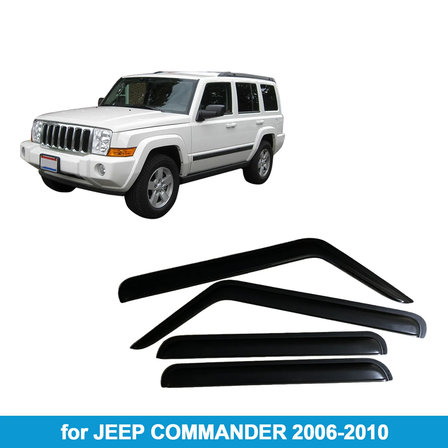 Window Visor for JEEp COMMANDER 2006 2007 2008 2009 2010 Wind Deflectors Rain Guards Door Visor Vent Shades Ventvisor
Window Visor for JEEp COMMANDER 2006 2007 2008 2009 2010 Wind Deflectors Rain Guards Door Visor Vent Shades Ventvisor