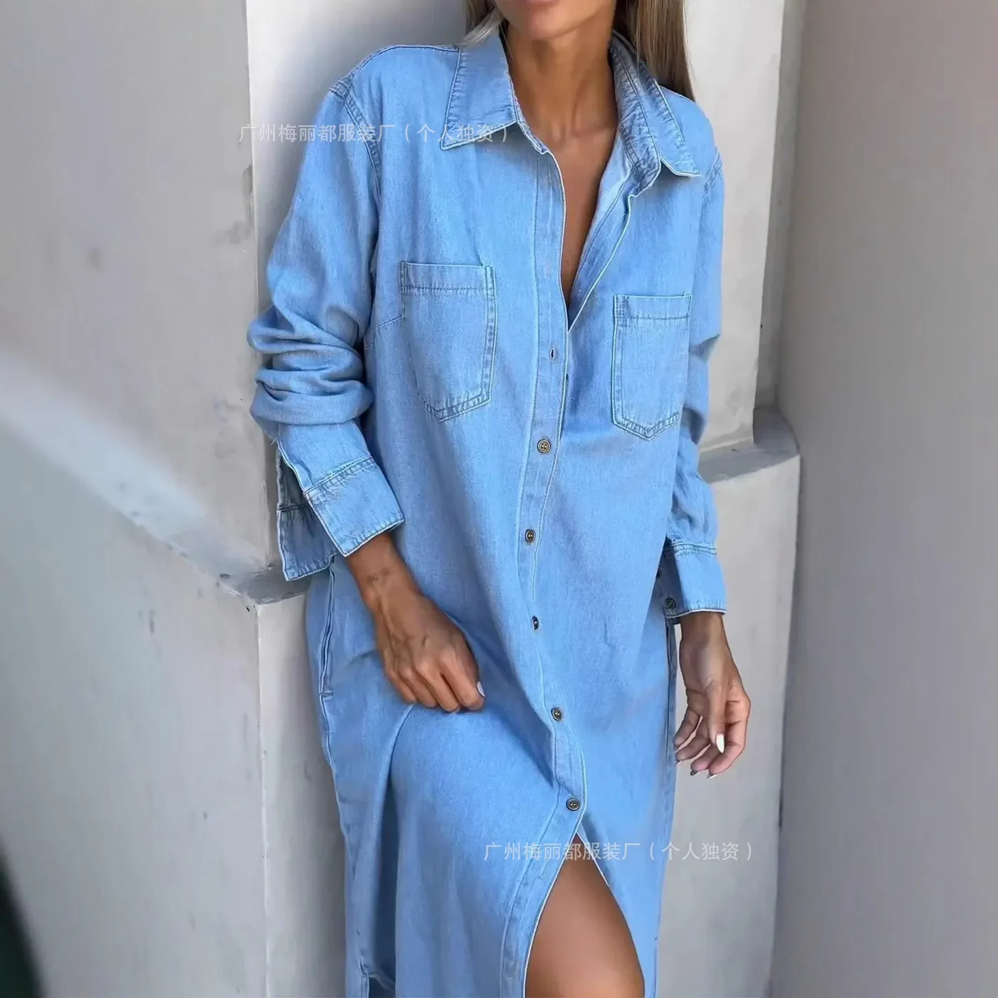 2025 New Fashion Button Lapel Dress Women Autumn Casual Loose Solid Color Home Pocket Slit Long Dresses For Women
2025 New Fashion Button Lapel Dress Women Autumn Casual Loose Solid Color Home Pocket Slit Long Dresses For Women