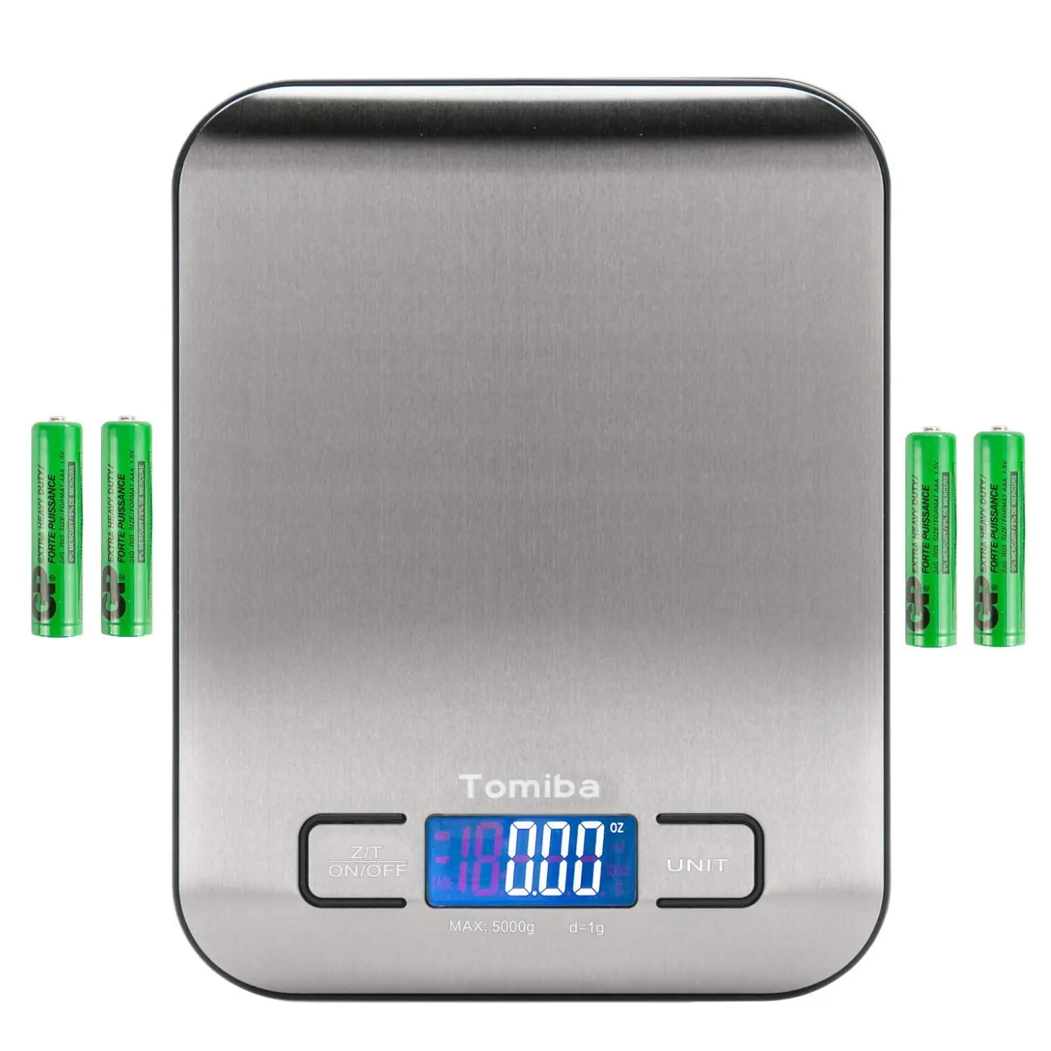 Digital Kitchen Food Scale 11 lb Grams and Ounces Small Stainless Steel Backlit Silver Batteries Included
Digital Kitchen Food Scale 11 lb Grams and Ounces Small Stainless Steel Backlit Silver Batteries Included
