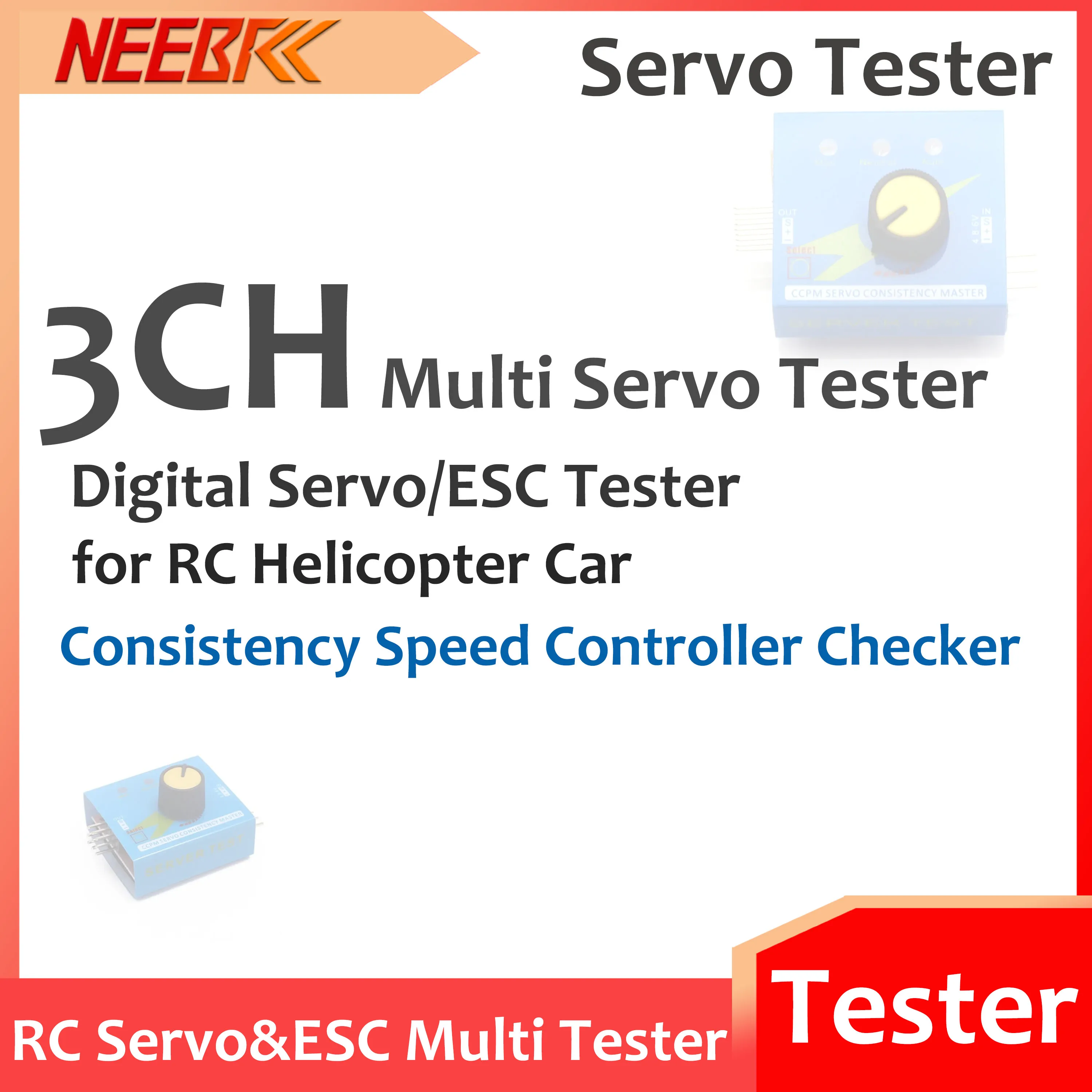 Multi Servo Tester 3CH ESC Consistency Speed Speed Controler Steering Gear CCPM Meter Master Checker RC Dron Helicopter Parts
Multi Servo Tester 3CH ESC Consistency Speed Speed Controler Steering Gear CCPM Meter Master Checker RC Dron Helicopter Parts