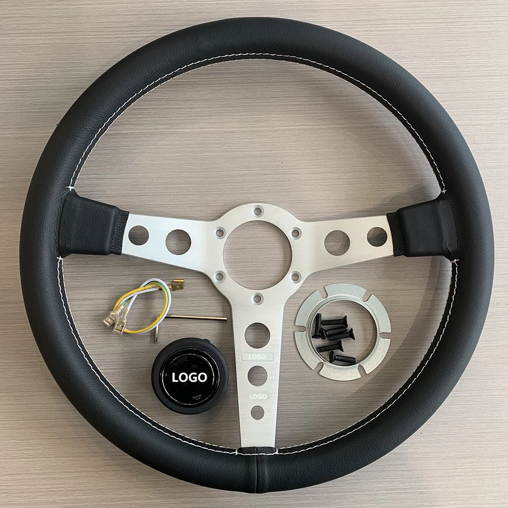 tiypeor Universal Sim Racing Gaming Steering Wheel 14Inch Leather Flat Corn JDM Vintage Tuning Steering Wheel for MO MO
tiypeor Universal Sim Racing Gaming Steering Wheel 14Inch Leather Flat Corn JDM Vintage Tuning Steering Wheel for MO MO