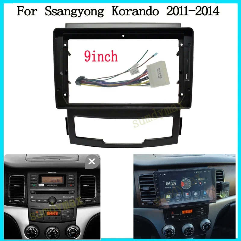 9inch Car Radio Fascia For Ssangyong Korando2011-2013 Double din Radio Fascia Frame Adapter CD Panel Dash Trim Bezel cable
9inch Car Radio Fascia For Ssangyong Korando2011-2013 Double din Radio Fascia Frame Adapter CD Panel Dash Trim Bezel cable