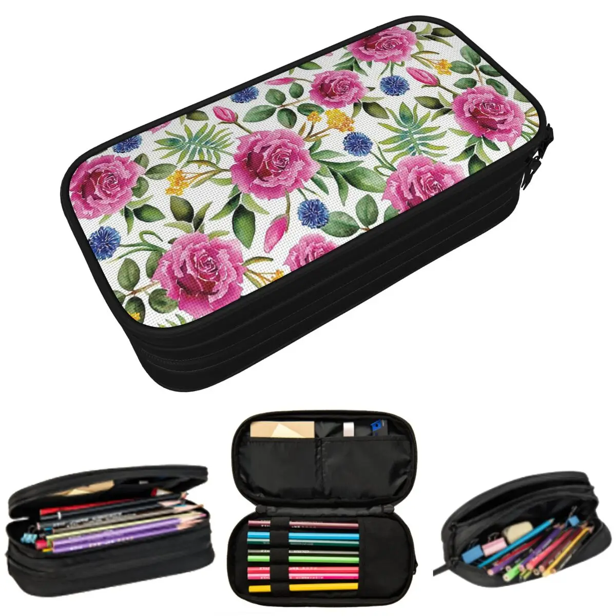 Floral Bloom Rose Garden Design Pencil Case for Boys Girls School Pen Box Pencil Bag Stationery Supplies Pen Holder Bag
Floral Bloom Rose Garden Design Pencil Case for Boys Girls School Pen Box Pencil Bag Stationery Supplies Pen Holder Bag