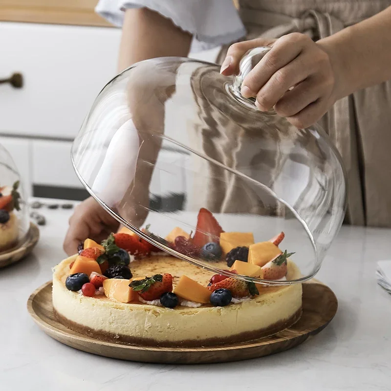 Household Solid Wood Acacia Wood Cake Tray Lead-free Glass Cover Kitchen West Point Tray Dust Cover Fruit Dessert Storage Tray
Household Solid Wood Acacia Wood Cake Tray Lead-free Glass Cover Kitchen West Point Tray Dust Cover Fruit Dessert Storage Tray