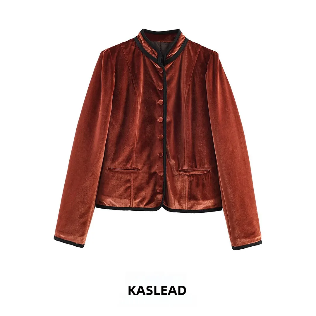 KASLEAD New Women's Fashionable Versatile Color Block Trim Suit Jacket Stylish Spring 2026 Long Sleeve Polyester Fiber
KASLEAD New Women's Fashionable Versatile Color Block Trim Suit Jacket Stylish Spring 2026 Long Sleeve Polyester Fiber