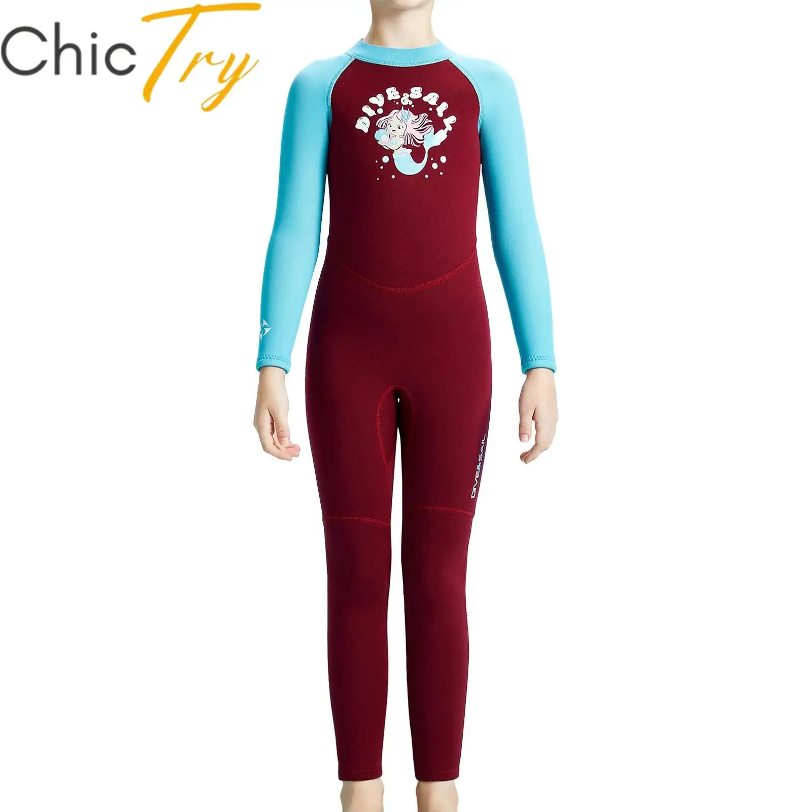 Kids Girls 2.5mm Neoprene Wetsuit Swim Leotard Long Sleeves Jumpsuit Thermal Swimsuit for Beach Swimwear Diving Surfing Swimming
Kids Girls 2.5mm Neoprene Wetsuit Swim Leotard Long Sleeves Jumpsuit Thermal Swimsuit for Beach Swimwear Diving Surfing Swimming