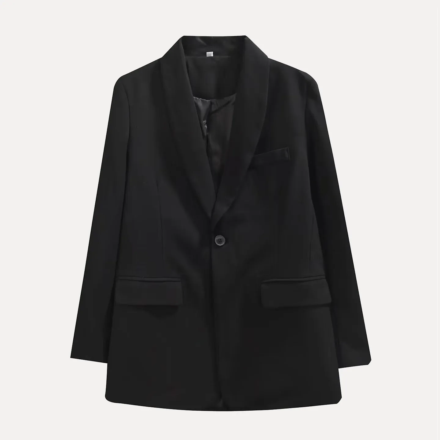 Spring 2026 Women's Faionable Simple Commute Suit Jaet Long Sve Versatile Ele Stand Fit One Button Coat
Spring 2026 Women's Faionable Simple Commute Suit Jaet Long Sve Versatile Ele Stand Fit One Button Coat