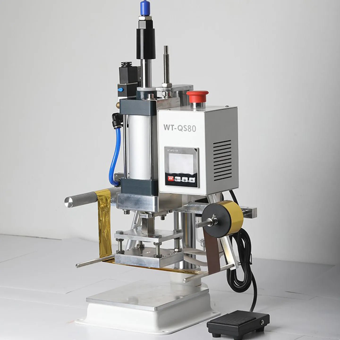 Pneumatic Q80 Hot Stamping Machine for Leather Paper Wood Coated Paper Logo Embossing Plastic Frame Heat Press Marking Machine
Pneumatic Q80 Hot Stamping Machine for Leather Paper Wood Coated Paper Logo Embossing Plastic Frame Heat Press Marking Machine