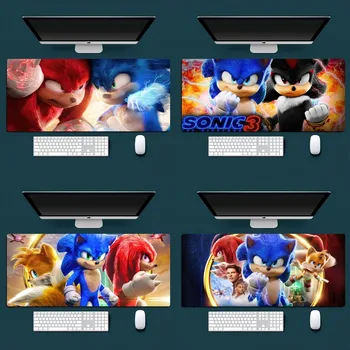 영화 S-Sonic the H-고슴도치 게임 마우스 패드, 사무실 소형 대형 PC 컴퓨터 키보드 마우스 게임 고무 미끄럼 방지 마우스 매트