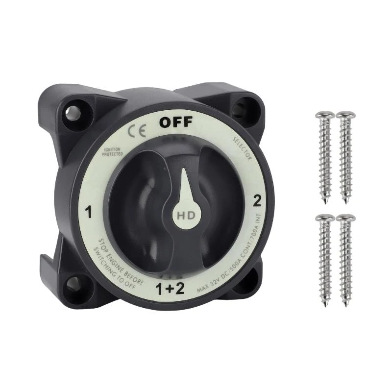 D5BE Heavy Duty Battery Disconnect Switch Reliable 4 Position Battery Isolator Switch for Boats & Automotive Application
D5BE Heavy Duty Battery Disconnect Switch Reliable 4 Position Battery Isolator Switch for Boats & Automotive Application