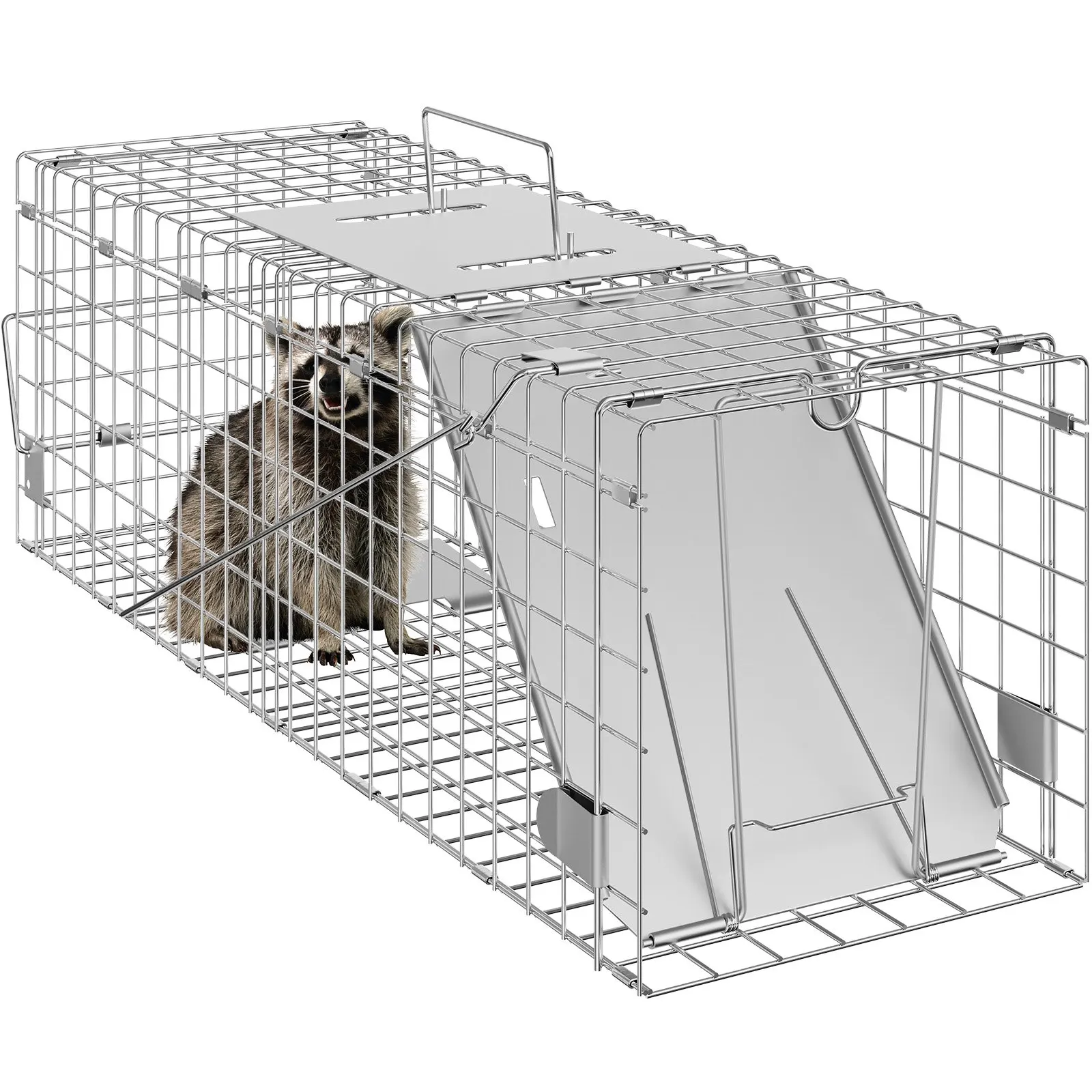 Клетка-ловушка для живых животных, 60x20x20 см, гуманная ловушка для кошек из оцинкованного железа, складная ловушка для животных с ручкой для кроликов, бездомных кошек
Клетка-ловушка для живых животных, 60x20x20 см, гуманная ловушка для кошек из оцинкованного железа, складная ловушка для животных с ручкой для кроликов, бездомных кошек