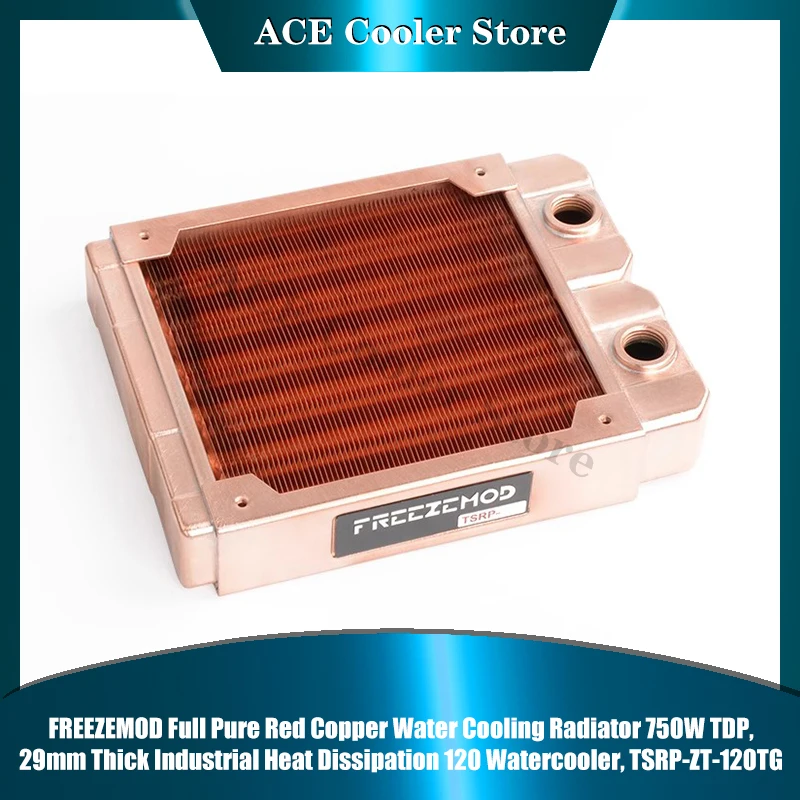 FreezeMod полностью чистый красный медный радиатор водяного охлаждения 750 Вт TDP, промышленный рассеиватель тепла 120 водяной охладитель толщиной 29 мм
FreezeMod полностью чистый красный медный радиатор водяного охлаждения 750 Вт TDP, промышленный рассеиватель тепла 120 водяной охладитель толщиной 29 мм