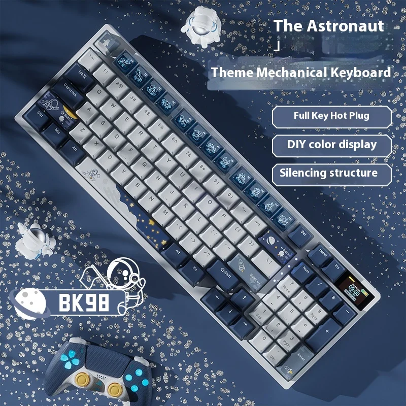 Bk98 Mechanical Keyboard Wired Customized Screen Hot Plug 98 Key Wireless Bluetooth Tri-Mode Computer Office Game E-Sports Game
Bk98 Mechanical Keyboard Wired Customized Screen Hot Plug 98 Key Wireless Bluetooth Tri-Mode Computer Office Game E-Sports Game
