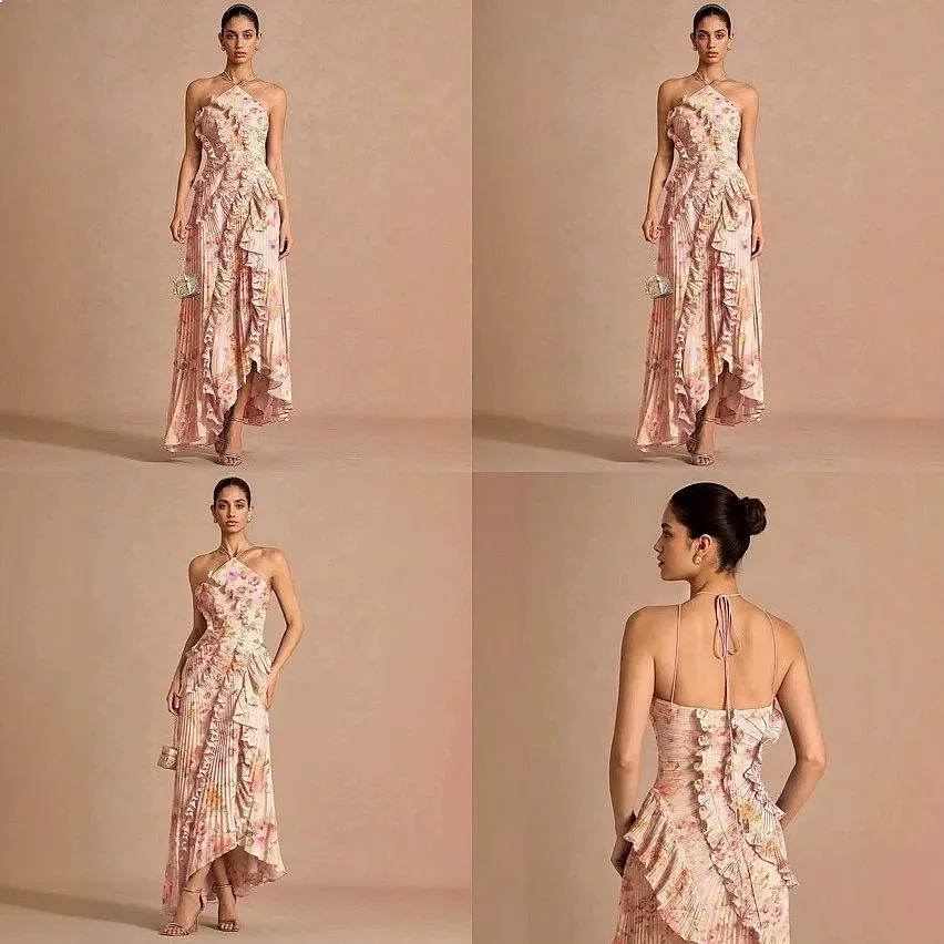 Sexy Dresses for Women Halter Neck Pleated Hem Bodycon Long Dress Summer Spring Elegant Dresses
Sexy Dresses for Women Halter Neck Pleated Hem Bodycon Long Dress Summer Spring Elegant Dresses