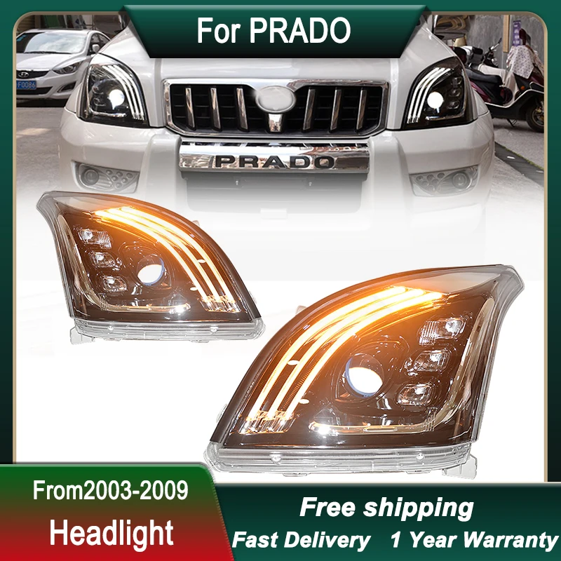Car Headlight For Toyoto Prado 2003-2009 FJ120 Upgrade LED Head Lamp DRL Dynamic Signal Lamp Head Lamp Front light Assembly
Car Headlight For Toyoto Prado 2003-2009 FJ120 Upgrade LED Head Lamp DRL Dynamic Signal Lamp Head Lamp Front light Assembly