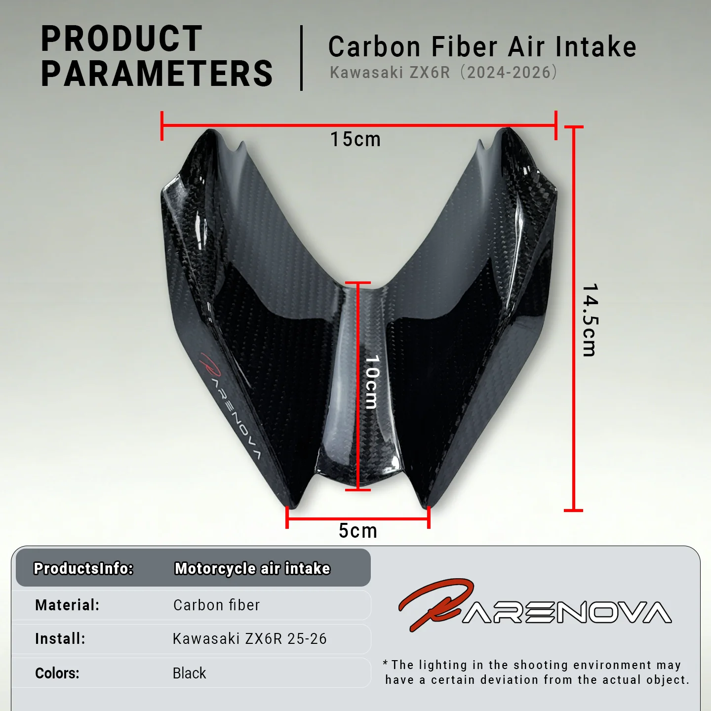 ZX6R Carbon Fiber Air Intake For Kawasaki Ninja ZX636 ZX-6R Motorcycle Front Intake Cover Fairing Stamped Air Intake 2024-2026
ZX6R Carbon Fiber Air Intake For Kawasaki Ninja ZX636 ZX-6R Motorcycle Front Intake Cover Fairing Stamped Air Intake 2024-2026
