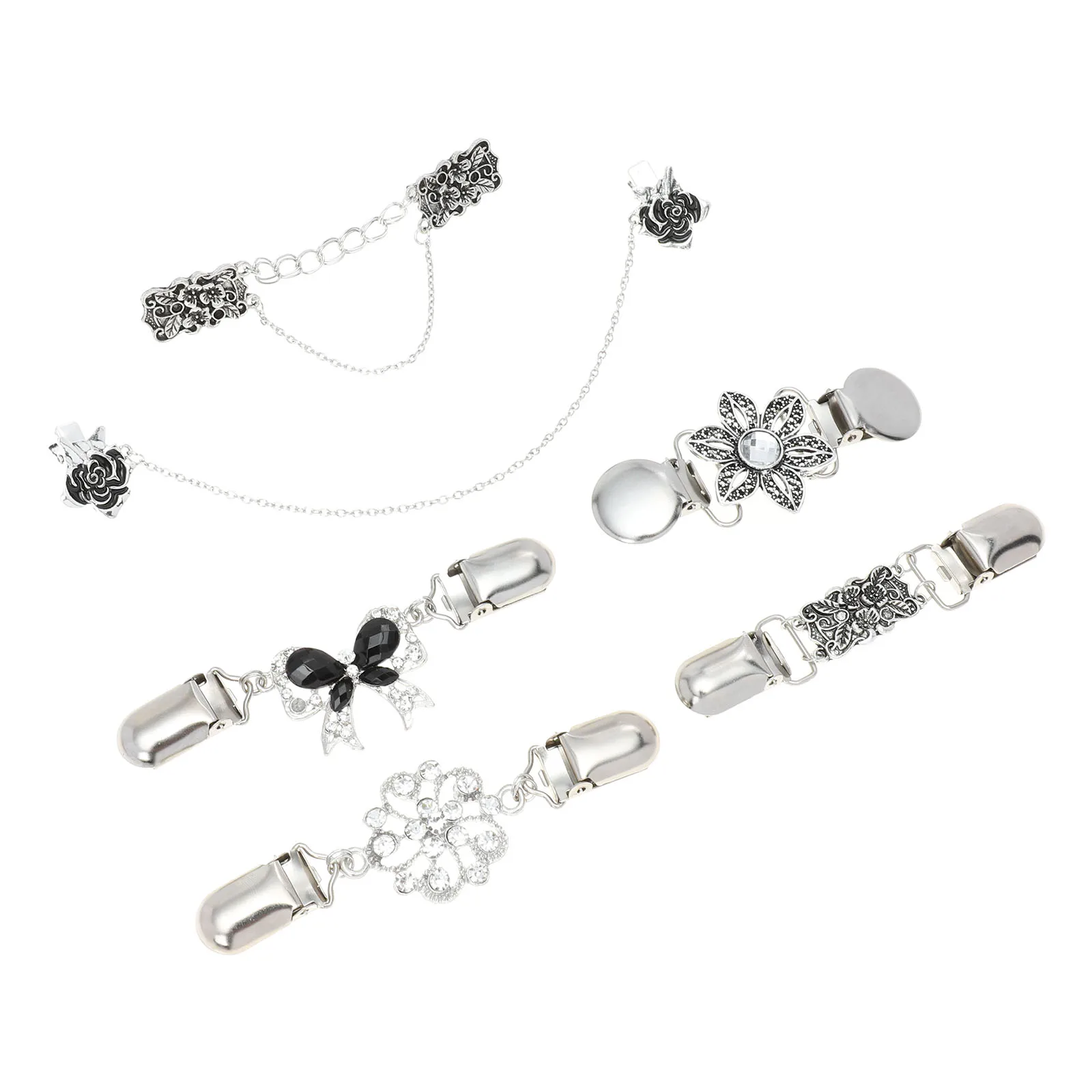 6 Pcs Duckbill Clip Set Alloy Acrylic Rhinestones Brooch Shawl Clips Women Clothes Fasteners Scarf Clamps Daily Accessories
6 Pcs Duckbill Clip Set Alloy Acrylic Rhinestones Brooch Shawl Clips Women Clothes Fasteners Scarf Clamps Daily Accessories