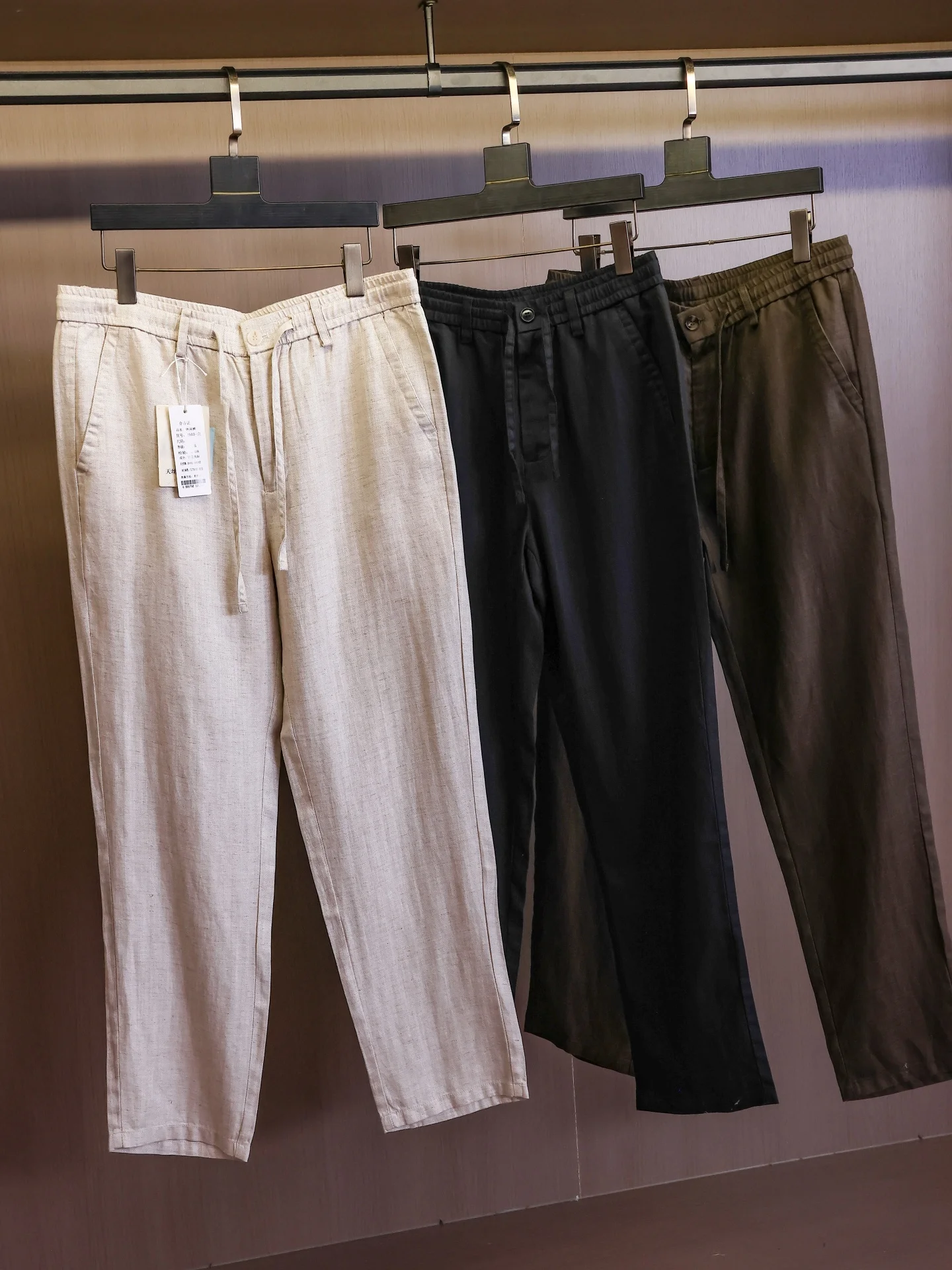 Linen Casual Pants Men's Straight Leg Elastic Waist Drawstring Comfortable Breathable Pure Color Leisure Trousers
Linen Casual Pants Men's Straight Leg Elastic Waist Drawstring Comfortable Breathable Pure Color Leisure Trousers