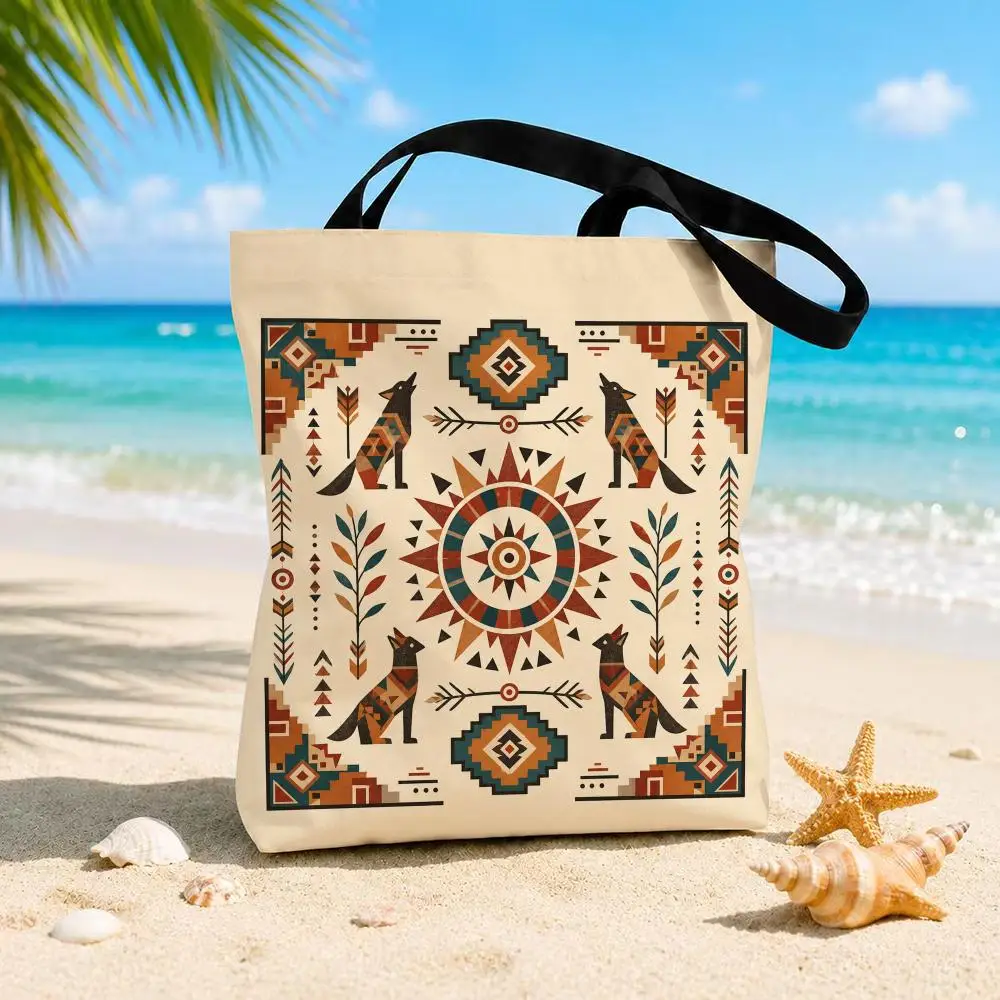 Eagle Bohemia Storage Bags Canvas Double-Sided Print Durable Tote Bag Beach Travel Picnic Foldable Eco Handbag
Eagle Bohemia Storage Bags Canvas Double-Sided Print Durable Tote Bag Beach Travel Picnic Foldable Eco Handbag