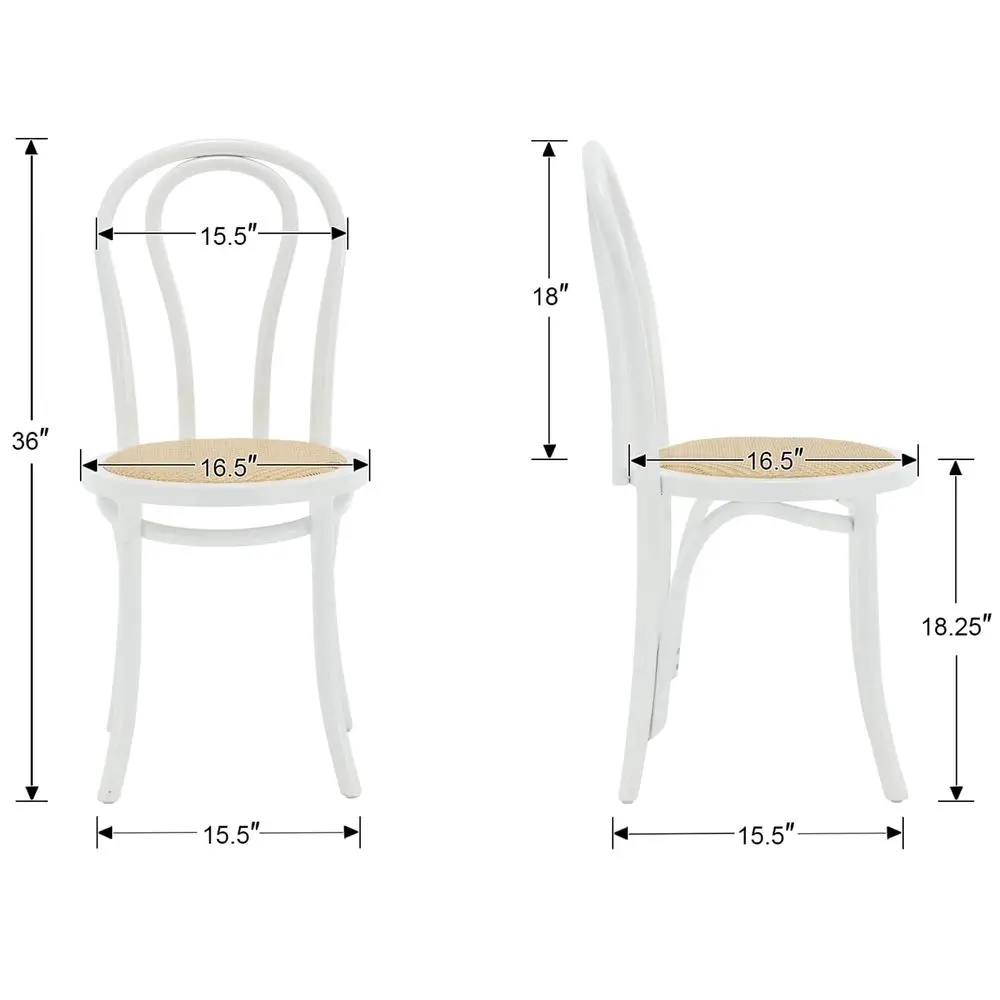 Bistro Dining Chairs Set of 2, Solid Bentwood Chairs with Rattan Seat, Classic Parisian Cafe Style Kitchen amp Dining Room Chai
Bistro Dining Chairs Set of 2, Solid Bentwood Chairs with Rattan Seat, Classic Parisian Cafe Style Kitchen amp Dining Room Chai