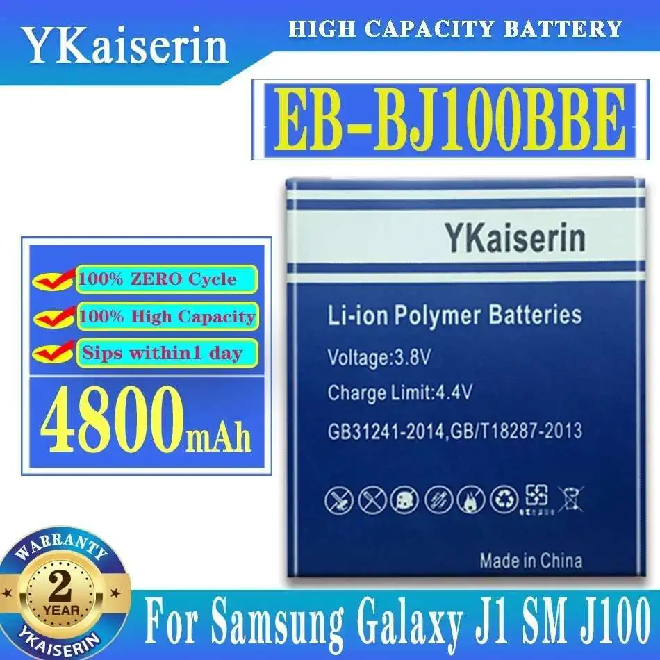 Аккумулятор мобильного телефона EB-BJ100BBE 4800 мАч для Samsung Galaxy J1 SM J100 J100F J100H J100M EB BJ100BBE
Аккумулятор мобильного телефона EB-BJ100BBE 4800 мАч для Samsung Galaxy J1 SM J100 J100F J100H J100M EB BJ100BBE