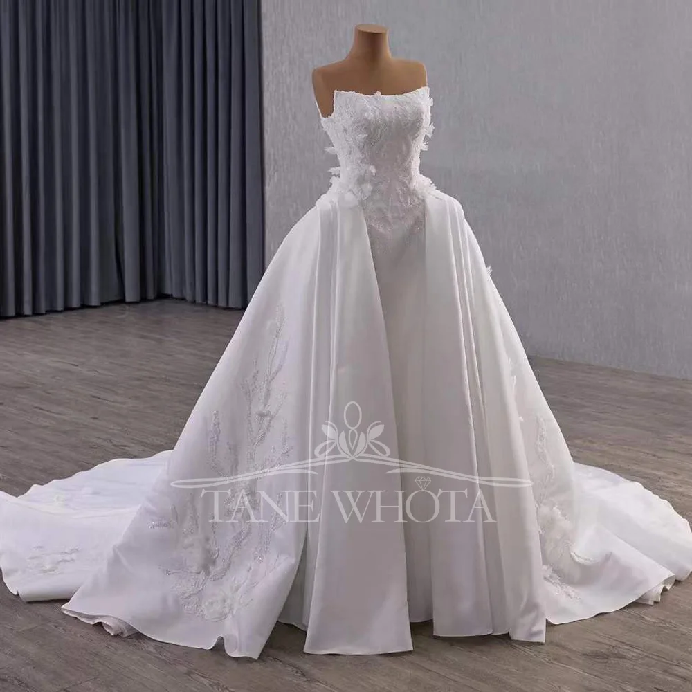 Свадебное платье без бретелек, расшитое бисером, на шнуровке сзади, Vestidos De Noivas, с аппликациями из блесток, настраиваемым бисером
Свадебное платье без бретелек, расшитое бисером, на шнуровке сзади, Vestidos De Noivas, с аппликациями из блесток, настраиваемым бисером